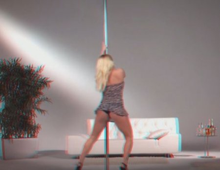 Сексуальная стриптиз эротика со стриптизёршами (3D видео анаглиф)