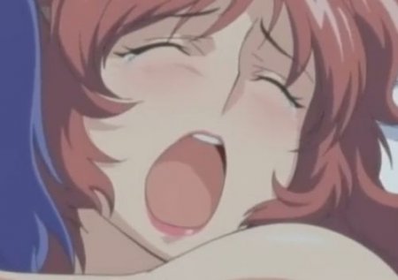 Две хентай девушки устроили общему парню секс-аниме втроём